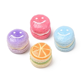 Cabochons mignons en résine opaque imitant la pâtisserie, macaron