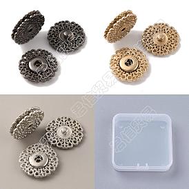 24piezas 3botones a presión de aleación y latón de colores, coser botones de presión, botones de prendas de vestir, para accesorios de abrigo de chaqueta de traje