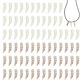 200шт 2 цветные непрозрачные акриловые подвески, зуб