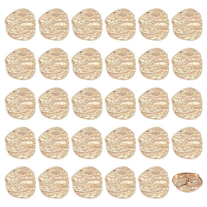 30 шт. 1 пуговицы с хвостовиком из сплава с отверстиями, текстурированные самородки