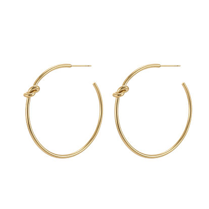 304 из нержавеющей стали серьги, круглые, ионное покрытие (ip)