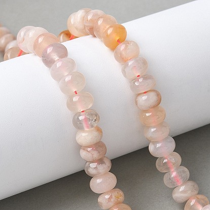 Натуральные вишневые агатовые бусины, рондель