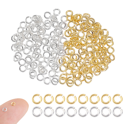 200 шт. 2 цвета 925 открытые соединительные кольца из стерлингового серебра, пропил пилой закругленный