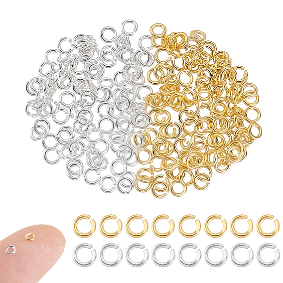 200 шт. 2 цвета 925 открытые соединительные кольца из стерлингового серебра, пропил пилой закругленный