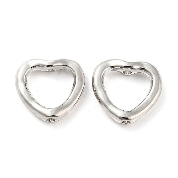 Rack Plating Alloy Bead Frame, Lead Free & Cadmium Free & Nickel Free, Heart