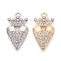 Подвески из сплава и страза, подвески в виде сердца и короны