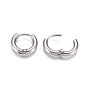 304 Stainless Steel Huggie Hoop Earrings, Ion Plating(IP), Ring