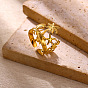304 Anillos abiertos de puño de acero inoxidable, Árbol y forma de concha y tortuga y estrella de mar