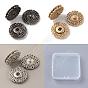 24Pcs 3 Colors Alloy & Brass Snap Buttons, Sew on Press Buttons, Garment Buttons, for Costume Jacket Coat Accessories