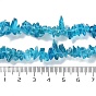 Spray Painted Transparent Glass Beads Strands, Imitation Gemstone, Chip