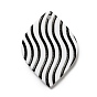 Stripe Pattern Opaque Acrylic Pendants, for DIY Earring Accessories, Horse Eye