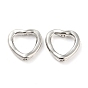 Rack Plating Alloy Bead Frame, Lead Free & Cadmium Free & Nickel Free, Heart