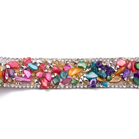 Hotfix Rhinestone, Glass Rhinestone Trimming, Crystal Glass & Resin Chips Sewing Trim Rhinestone Tape, Costume Accessories