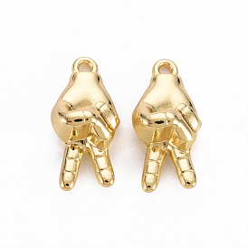 Crémaillère pendentifs en alliage placage, sans cadmium et sans plomb, palm, pour gagner