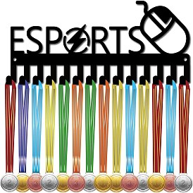 Рамка для железных медалей, 14 крючки для медалей, вешалка для показа, с винтами, чёрные