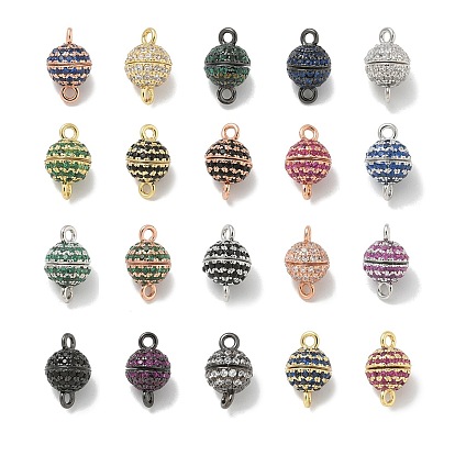 Стойка покрытие круглая латунь микропаве кубический цирконий магнитные застежки, долговечный, без свинца и без кадмия