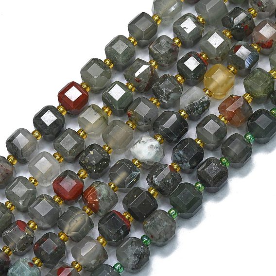 Природные африканские гелиотроп бисер пряди, с бисером, граненый стол, вырезанный куб