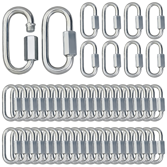 Q235 Карабины для скалолазания из углеродистой стали, застежки для ключей с бусинами, овальные