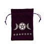 Velvet Jewelry Pouches, Drawstring Bags with Moon Pattern