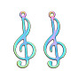 201 подвески из травленого металла из нержавеющей стали, очарование музыкальной ноты