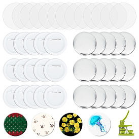 Набор для изготовления булавки для броши своими руками, включая железные и пластиковые основы для брошей, пластиковая хлопья