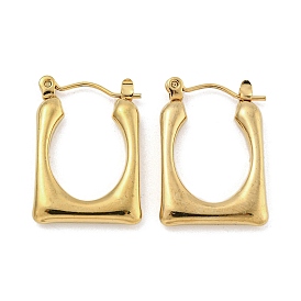 304 Stainless Steel Earrings for Women, Rectangle