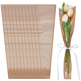 Bolsas de regalo de papel kraft, embalaje de envoltura de ramos de flores individuales, adecuado para la decoración de regalos