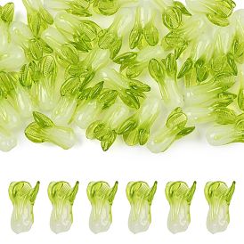 36 бусины лэмпворк ручной работы, капуста