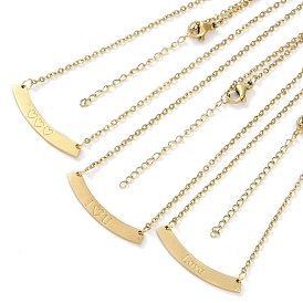 Rectangle saint valentin 304 colliers pendentifs en acier inoxydable, colliers chaînes câblées pour femmes