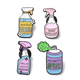 Creative Spray Bottle Shaped Alloy Brooches, Enamel Pins for Clothes Backpack