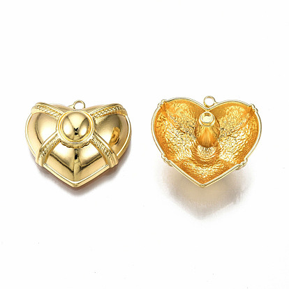 Crémaillère pendentifs en alliage placage, sans cadmium et sans plomb, cœur
