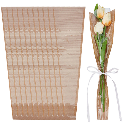Kraft Paper Gift Bags, Single Flower Bouquets Wrapping Packaging, Suitable for Gift Giving Decoration