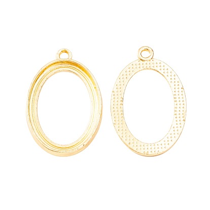 Латунные овальные подвески-кабошоны, без свинца и без кадмия