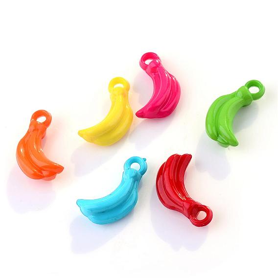 Opaque Acrylic Pendants, Banana