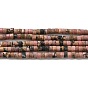 Rhodonite naturelles brins de perles, disque, perles heishi