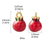 2Pcs Brass Enamel Charms, Imitation Fruit, Matte Gold Color, Pomegranate Charm