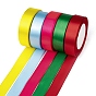 Ruban de satin, 1 pouces (25 mm), 25yards / roll (22.86m / roll), 5 rouleaux / groupe, 125 yards / groupe