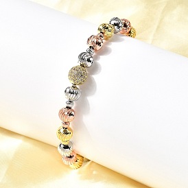 Латунь микро проложить кубический цирконий слайдер браслеты, долговечный, стойки покрытие