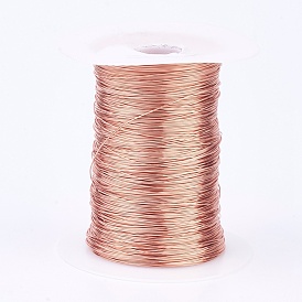 Round Copper Wire for Jewelry Making, Light Gold, 26 Gauge, 0.4mm, about  2952.75 Feet(900m)/roll