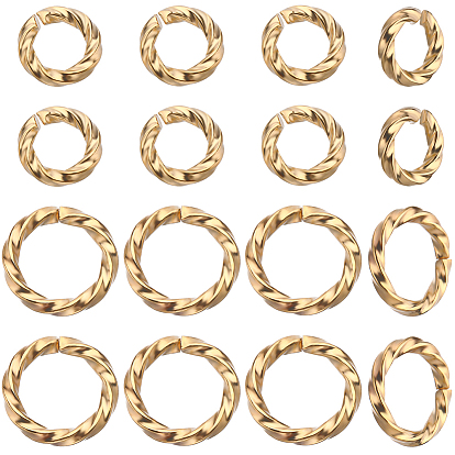 200шт 2 стили латунные открытые соединительные кольца для плетения кольчуги, долговечный, твист кольцо