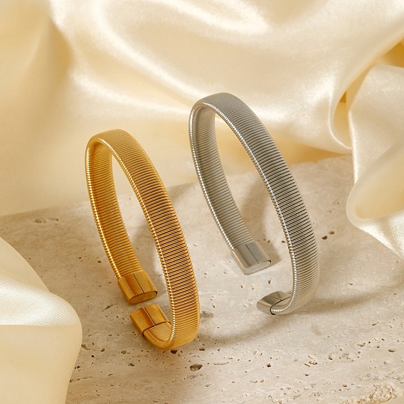 304 браслеты-манжеты из нержавеющей стали в виде змеиной цепи, модные ювелирные изделия, блестящие аксессуары