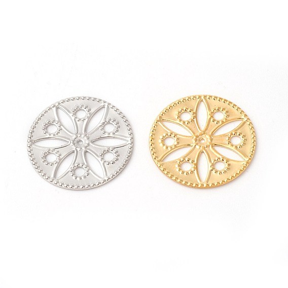 Латунь филигрань столяры ссылки, стойки покрытие, плоско-круглые