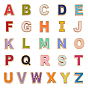 Alloy Enamel Beads, Alphabet, Cadmium Free & Lead Free, Mixed Color, Light Gold