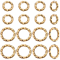 200шт 2 стили латунные открытые соединительные кольца для плетения кольчуги, долговечный, твист кольцо
