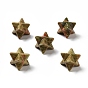 Natural Unakite Beads, No Hole/Undrilled, Merkaba Star