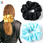 Vintage French Retro Bow Hairband - Solid Color Satin Hair Tie