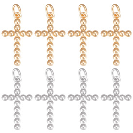 16шт 2 подвески из цветной латуни, религия крест прелести, с открытыми кольцами прыжковых