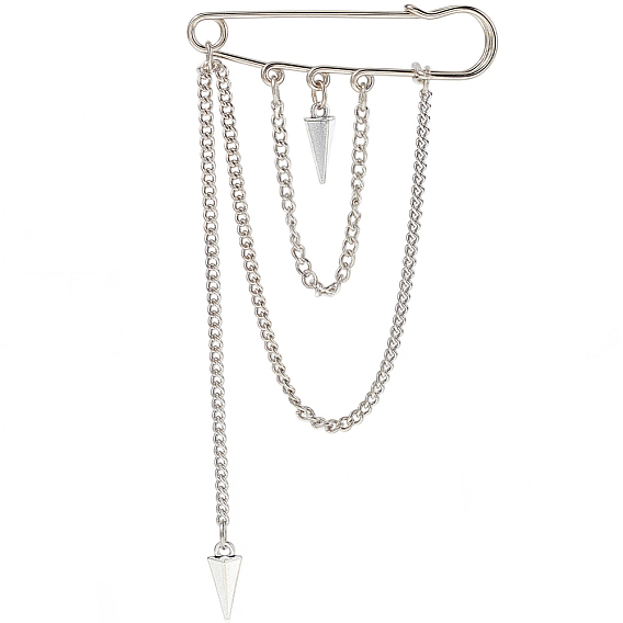 2шт. конусообразные английские булавки из цинкового сплава, брошь-цепочка для одежды, рюкзака