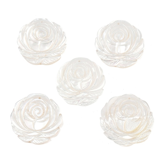 Резные подвески из натуральных белых ракушек, 