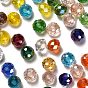 Electroplate Faceted Rondelle AB Color Plated Transparent Glass Beads
